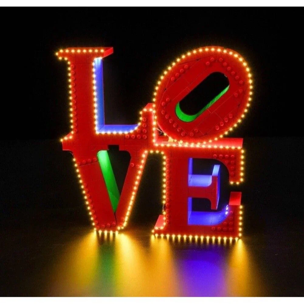 LocoLee DIY LED Light Kit for LEGO Art 31214 LOVE Lighting Set（No Model）